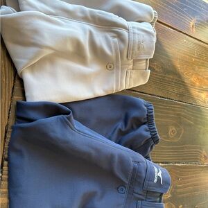 Mizuno Kids Beige and Navy Sweatpants Set